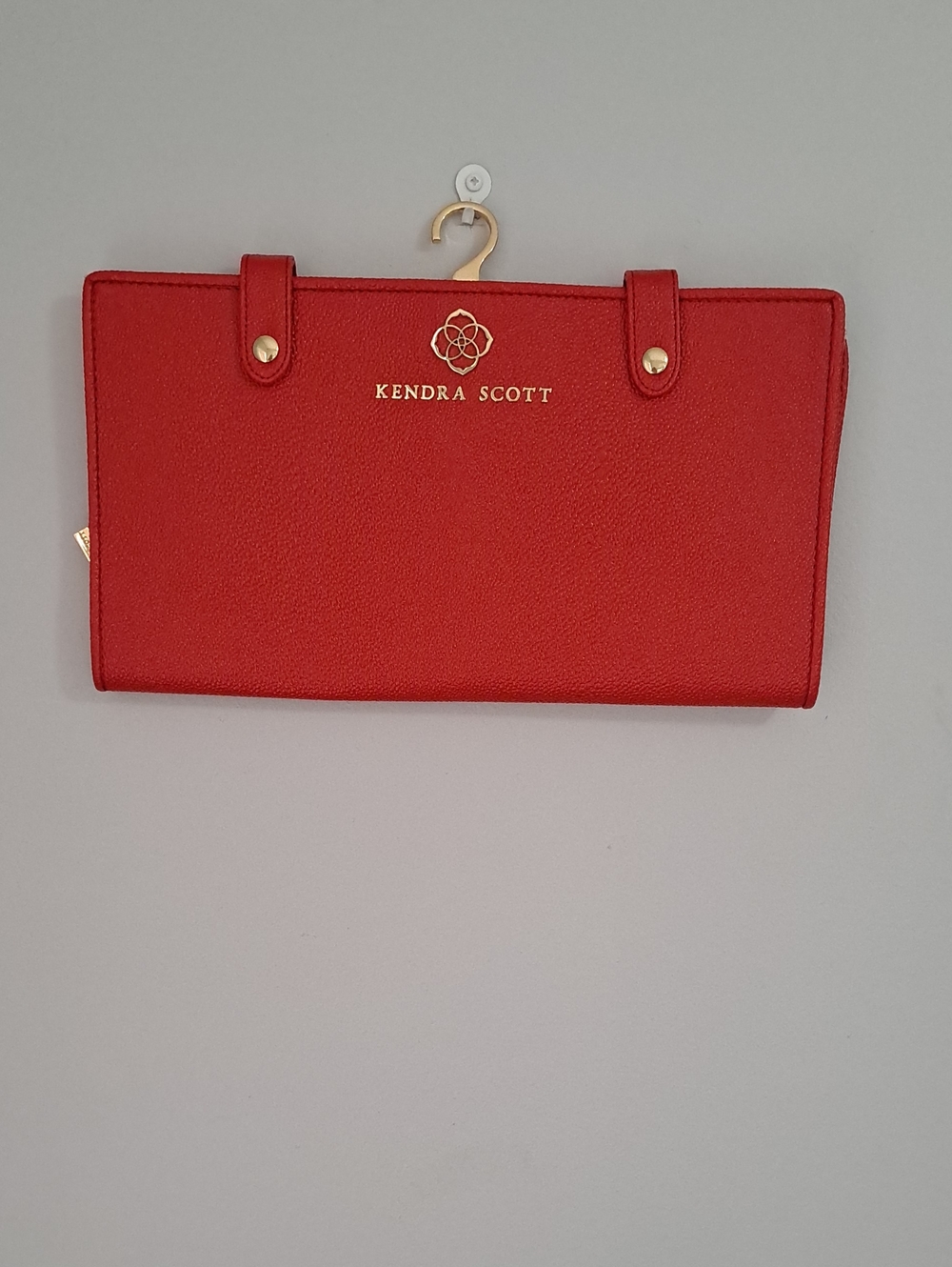 Kendra Scott Beige and Red Hanging Jewelry Organizer